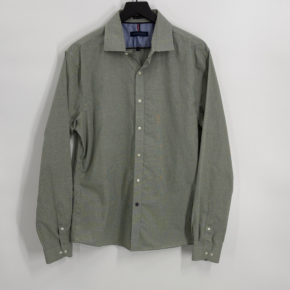 Tommy Hilfiger Cotton Button Front Long Sleeve Shirt - Size 16 1/2 - 36-37
